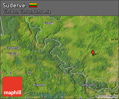 Satellite Map of Sudervė