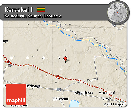 Shaded Relief Map of Karsakai I