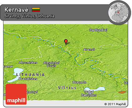 Physical Panoramic Map of Kernavė