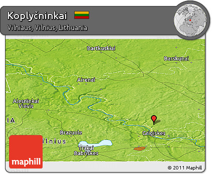 Physical Panoramic Map of Koplyčninkai