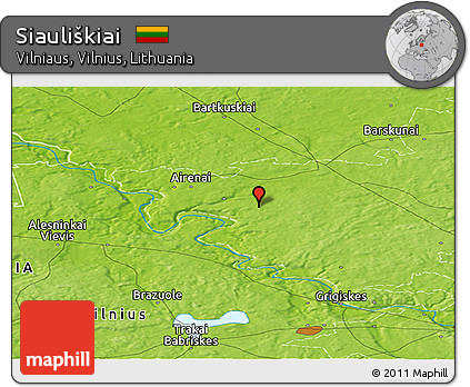 Physical Panoramic Map of Siauliškiai