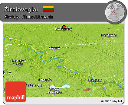 Physical Panoramic Map of Žirniavagiai