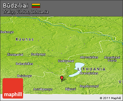 Physical Panoramic Map of Būdziliai