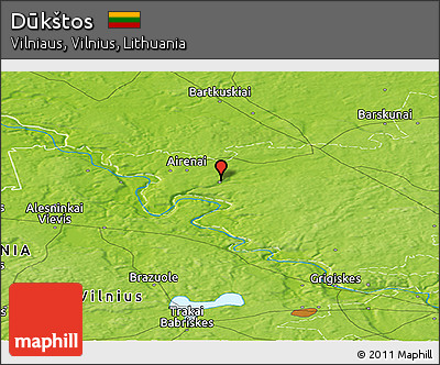 Physical Panoramic Map of Dūkštos