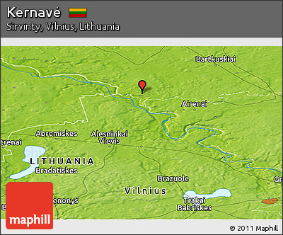 Physical Panoramic Map of Kernavė