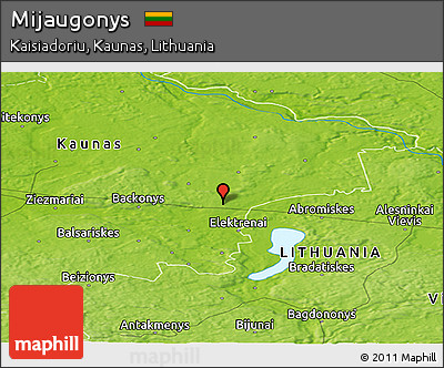 Physical Panoramic Map of Mijaugonys