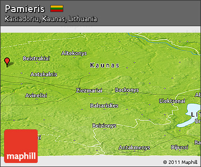 Physical Panoramic Map of Pamieris
