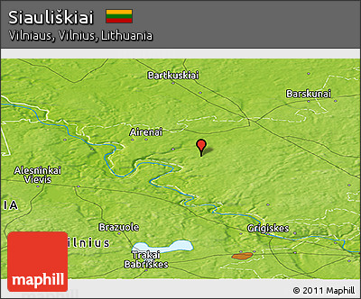 Physical Panoramic Map of Siauliškiai
