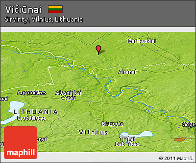 Physical Panoramic Map of Vičiūnai