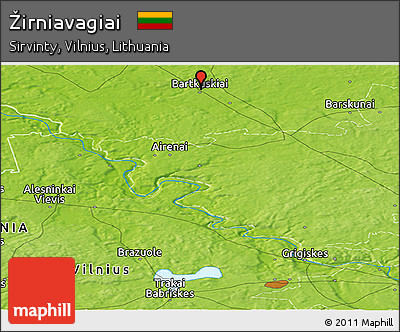 Physical Panoramic Map of Žirniavagiai