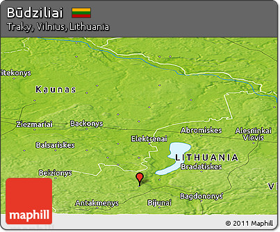 Physical Panoramic Map of Būdziliai