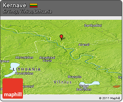 Physical Panoramic Map of Kernavė