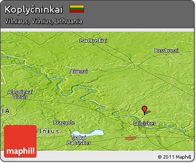Physical Panoramic Map of Koplyčninkai