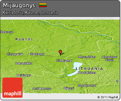 Physical Panoramic Map of Mijaugonys