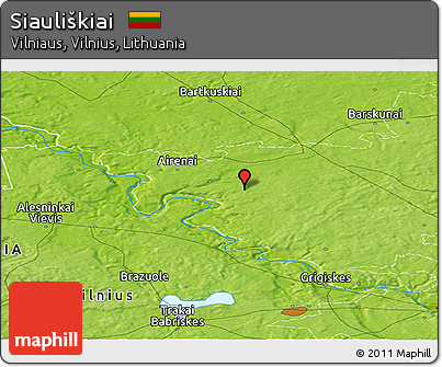Physical Panoramic Map of Siauliškiai