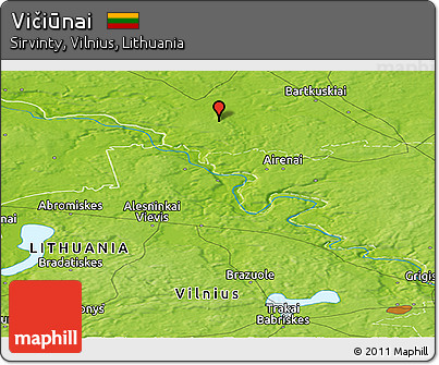 Physical Panoramic Map of Vičiūnai