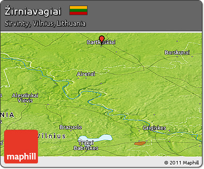 Physical Panoramic Map of Žirniavagiai