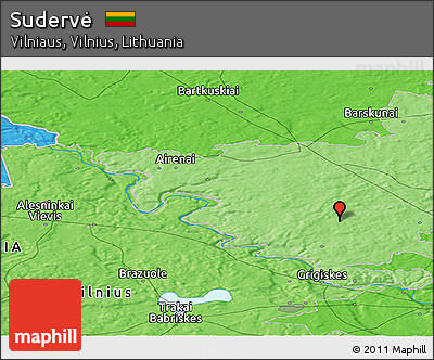 Political Panoramic Map of Sudervė