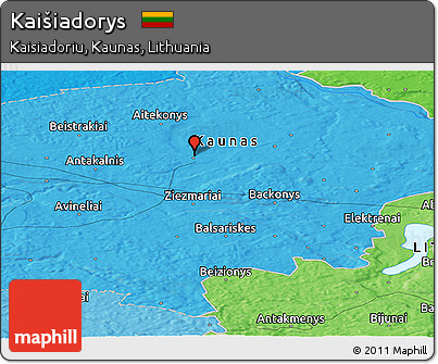 Political Panoramic Map of Kaišiadorys