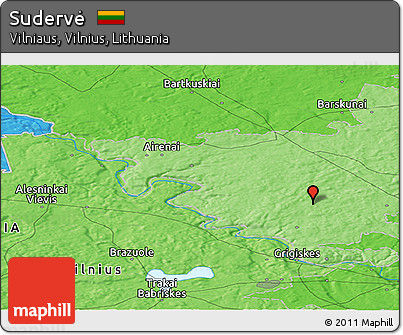 Political Panoramic Map of Sudervė
