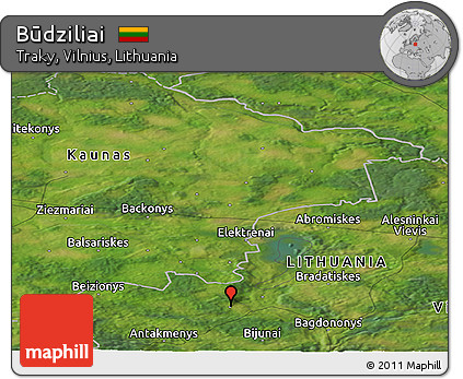 Satellite Panoramic Map of Būdziliai