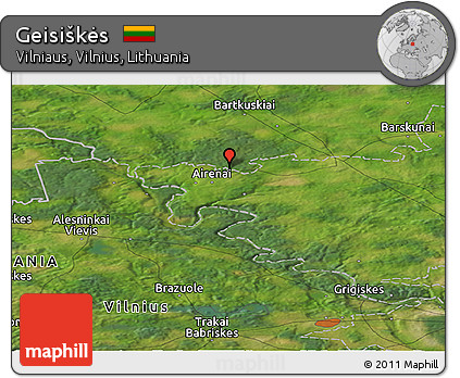 Satellite Panoramic Map of Geisiškės