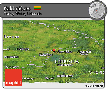 Satellite Panoramic Map of Kakliniškės