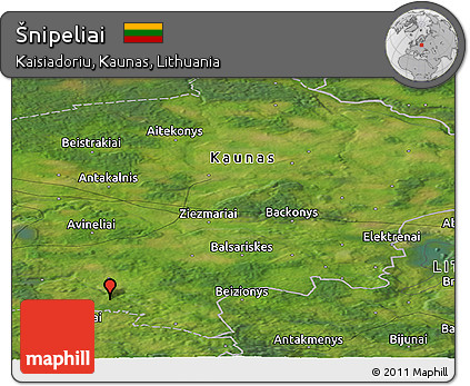 Satellite Panoramic Map of Šnipeliai