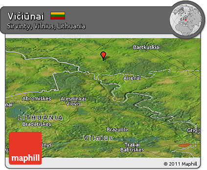 Satellite Panoramic Map of Vičiūnai
