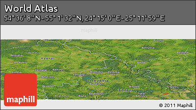 Satellite Panoramic Map of the Area around 54° 48' 50" N, 24° 43' 30" E