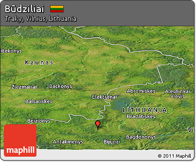Satellite Panoramic Map of Būdziliai