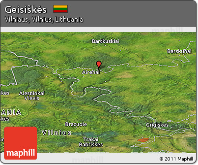 Satellite Panoramic Map of Geisiškės