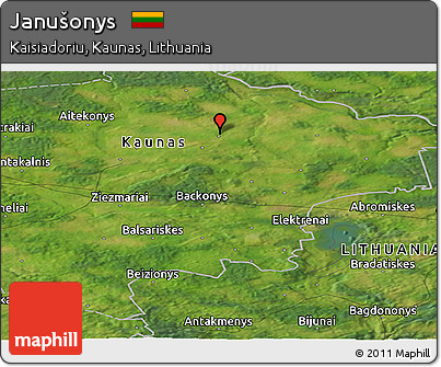 Satellite Panoramic Map of Janušonys