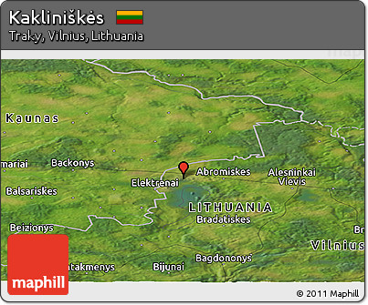 Satellite Panoramic Map of Kakliniškės