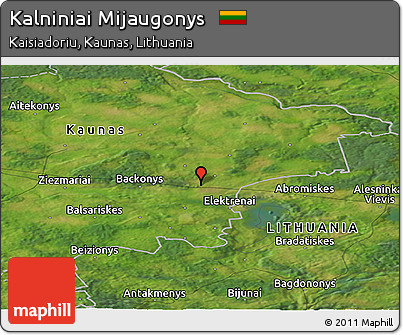 Satellite Panoramic Map of Kalniniai Mijaugonys