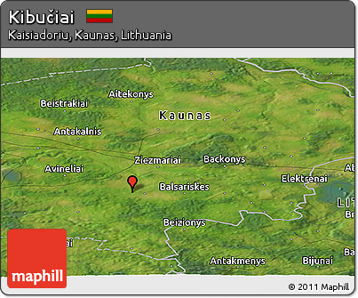 Satellite Panoramic Map of Kibučiai