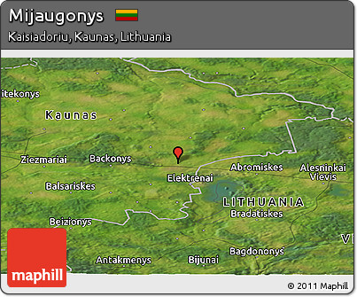 Satellite Panoramic Map of Mijaugonys