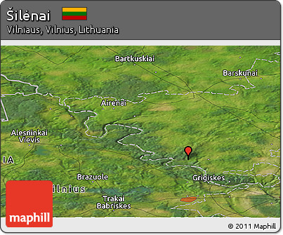 Satellite Panoramic Map of Šilėnai