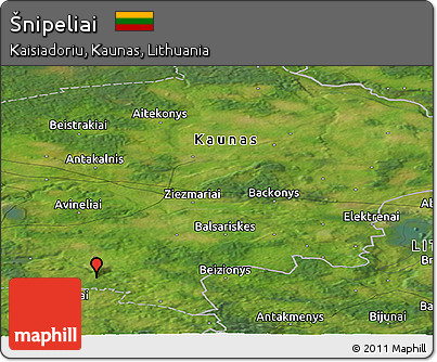 Satellite Panoramic Map of Šnipeliai