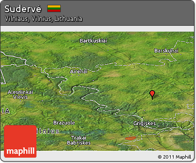 Satellite Panoramic Map of Sudervė
