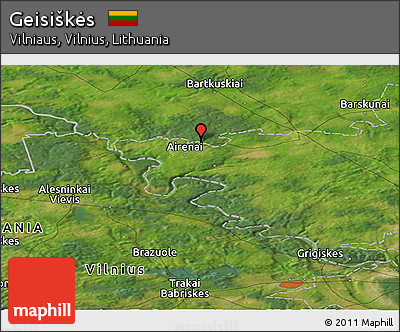 Satellite Panoramic Map of Geisiškės
