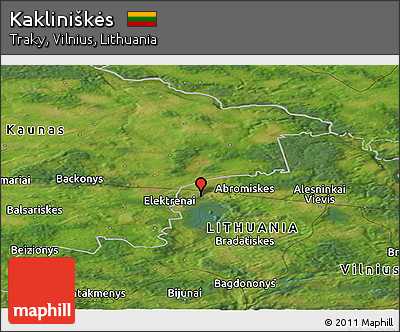 Satellite Panoramic Map of Kakliniškės