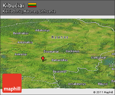 Satellite Panoramic Map of Kibučiai