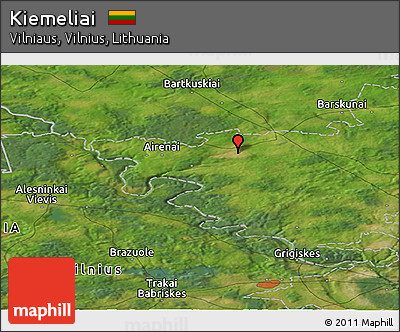Satellite Panoramic Map of Kiemeliai