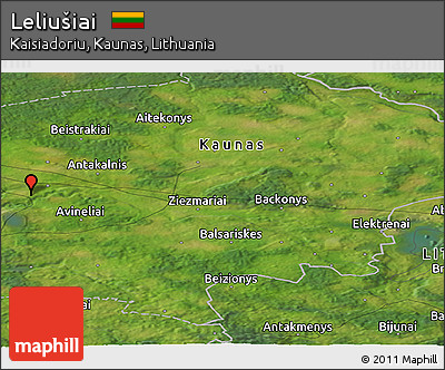 Satellite Panoramic Map of Leliušiai