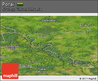 Satellite Panoramic Map of Porai