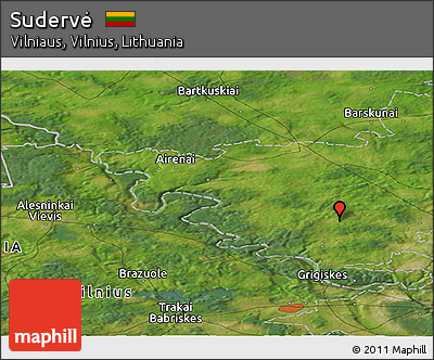 Satellite Panoramic Map of Sudervė