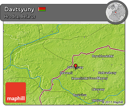 Physical 3D Map of Davtsyuny