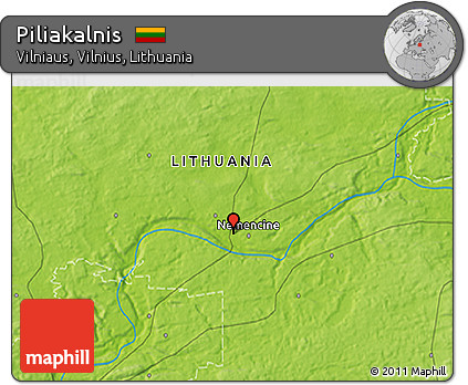Physical 3D Map of Piliakalnis
