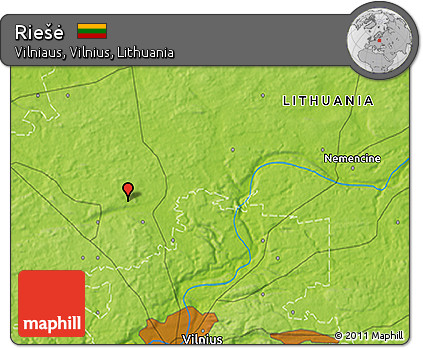 Physical 3D Map of Riešė
